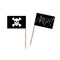 Party Central Club Pack of 12 Black and White Pirate Flag Food or Drink Decoration Party Picks 2.5"